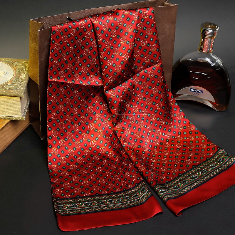 Double Silk Crepe Satin Scarf