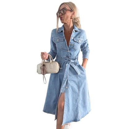Denim Washed Jacket Dress