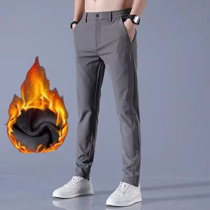 Ice Silk Fleece Casual Pants