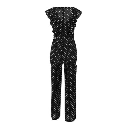 Elegant Polka Dot Print Jumpsuits