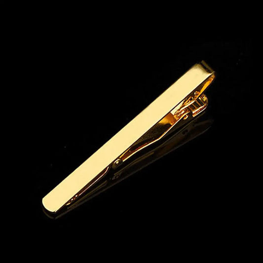 Metal Tie Clips Men's Necktie Dress Shirts Tie Pin For Wedding Ceremony Bar Gold Tie Clasp Man Business Necktie Accessories