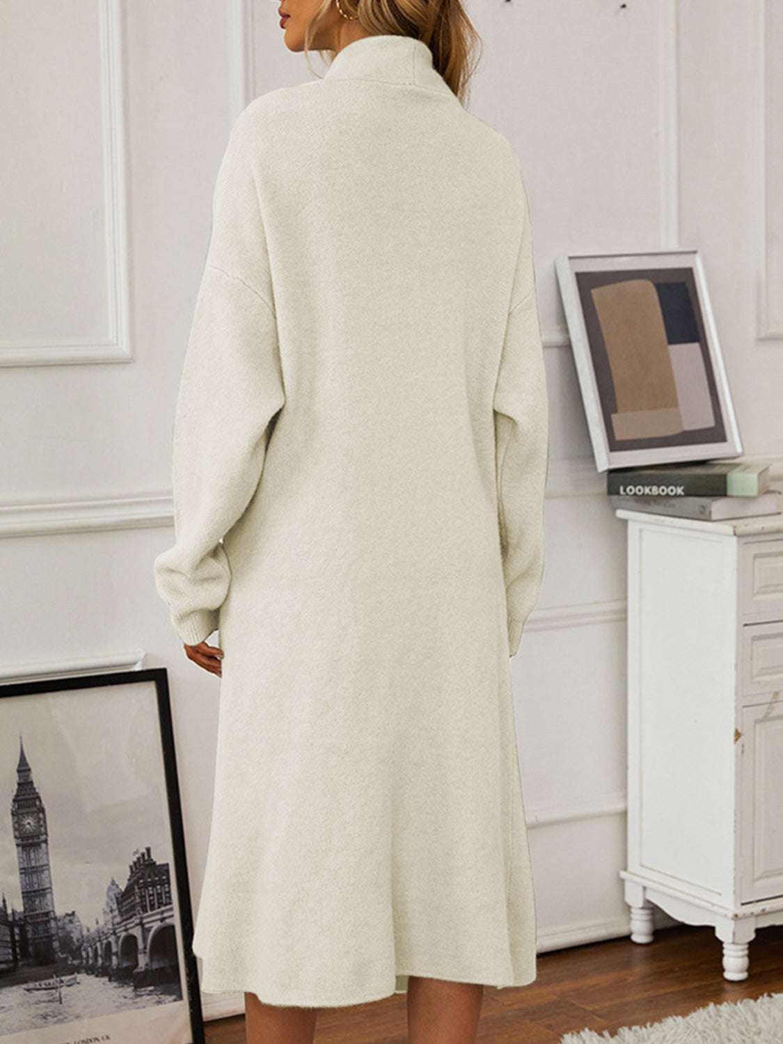 v-neck-cami-dress-and-open-front-cardigan-sweater-set