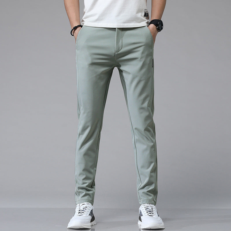 Ice Silk Fleece Casual Pants