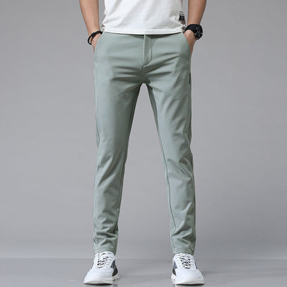 Ice Silk Fleece Casual Pants