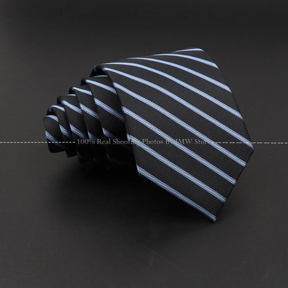 New Design Wedding Men Tie Black Solid Striped Paisley Flower Neckties Men Business Dropshipping Groom Collar Accessories Gift