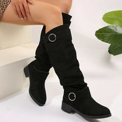 Toe Block Heel Boots