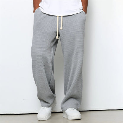 Relaxed-Fit Waffle-knit Wide-Leg Pants