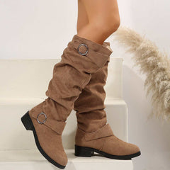 Toe Block Heel Boots