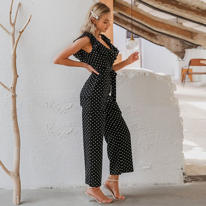 Elegant Polka Dot Print Jumpsuits