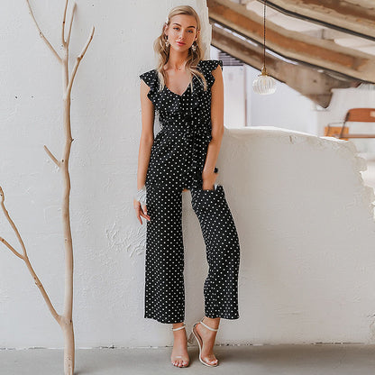 Elegant Polka Dot Print Jumpsuits