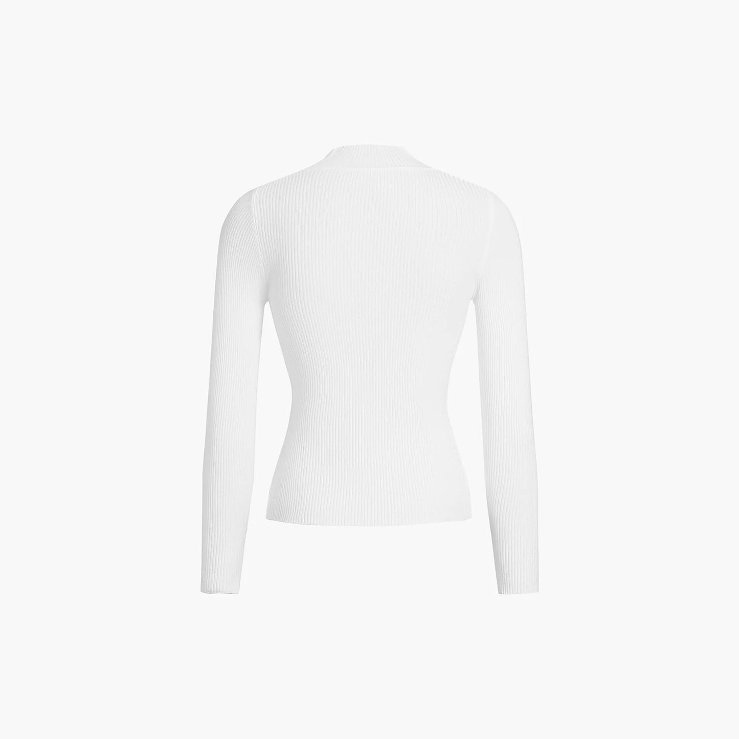 Tight-Fit Crew-Neck Knitted Top