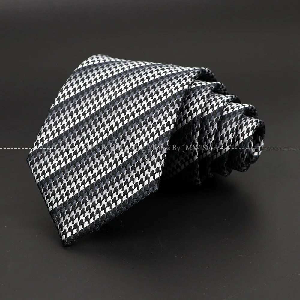 New Design Wedding Men Tie Grey Solid Striped Paisley Flower Neckties Men Business Dropshipping Groom Collar Accessories Gift