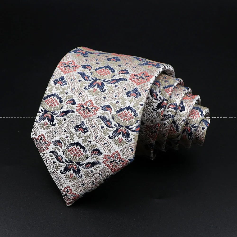 New Design Wedding Men Tie Grey Solid Striped Paisley Flower Neckties Men Business Dropshipping Groom Collar Accessories Gift