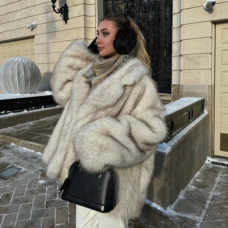 Coat Neo Mint 2024 Winter Women Thick Warm Outer Fluffy Faux  Jacket