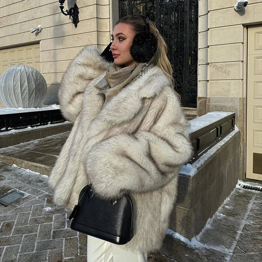 Coat Neo Mint 2024 Winter Women Thick Warm Outer Fluffy Faux  Jacket