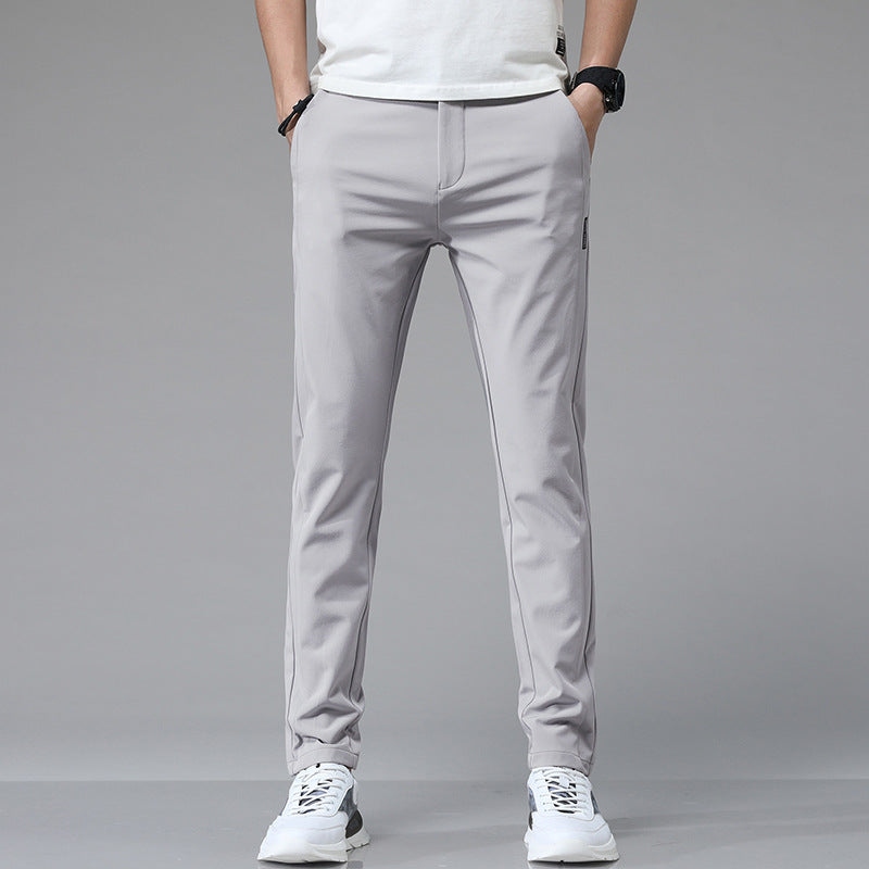 Ice Silk Fleece Casual Pants