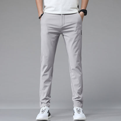 Ice Silk Fleece Casual Pants