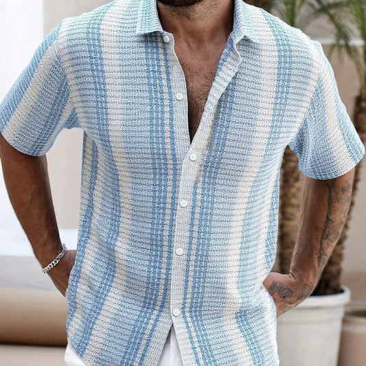 Slim-Fit 3D-Printed Short-Sleeve Shirt