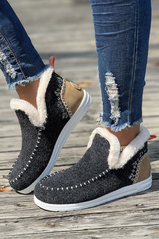 Plush Lined Anklet Boots