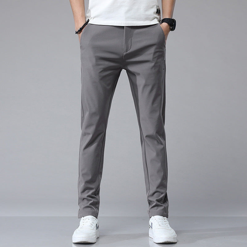 Ice Silk Fleece Casual Pants