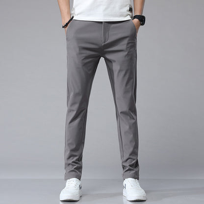 Ice Silk Fleece Casual Pants