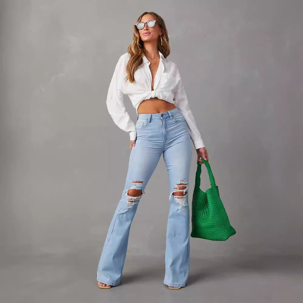 Fashion Temperament Wide-leg Jeans