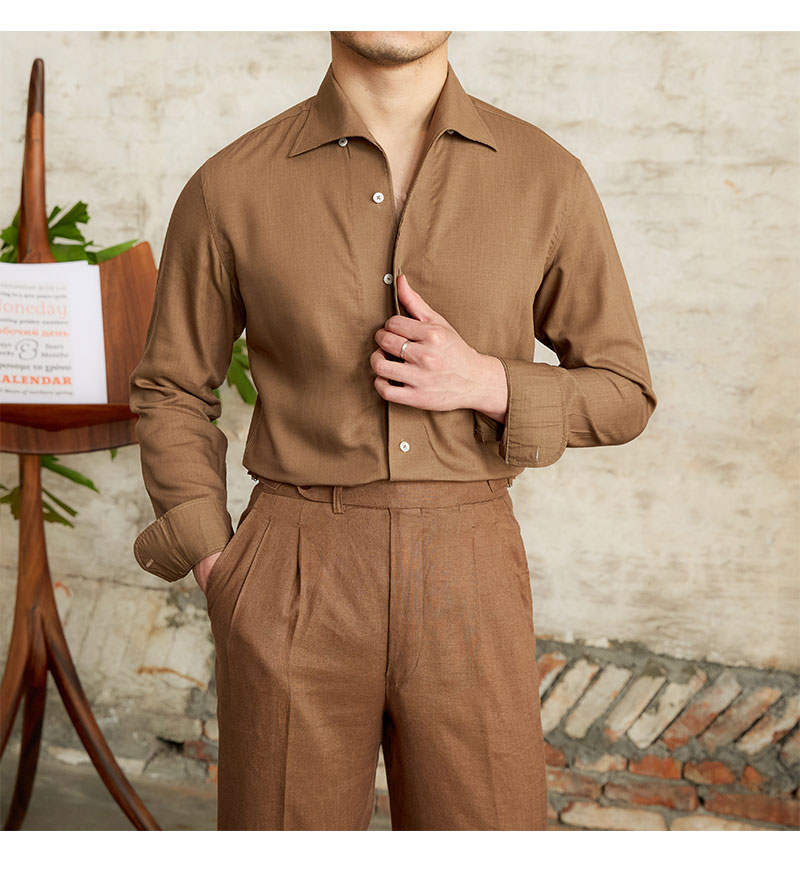 Long-Sleeved Collar Shirt