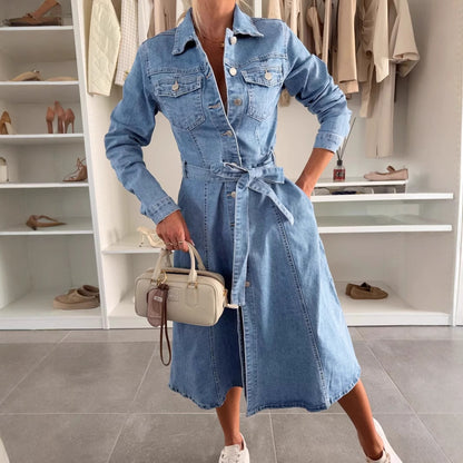 Denim Washed Jacket Dress