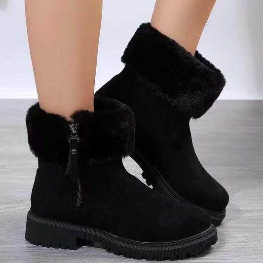 Suede Faux Fur Boots