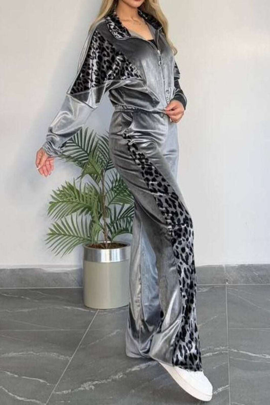 full-size-collared-neck-leopard-zip-up-top