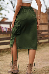Denim Cargo Skirt