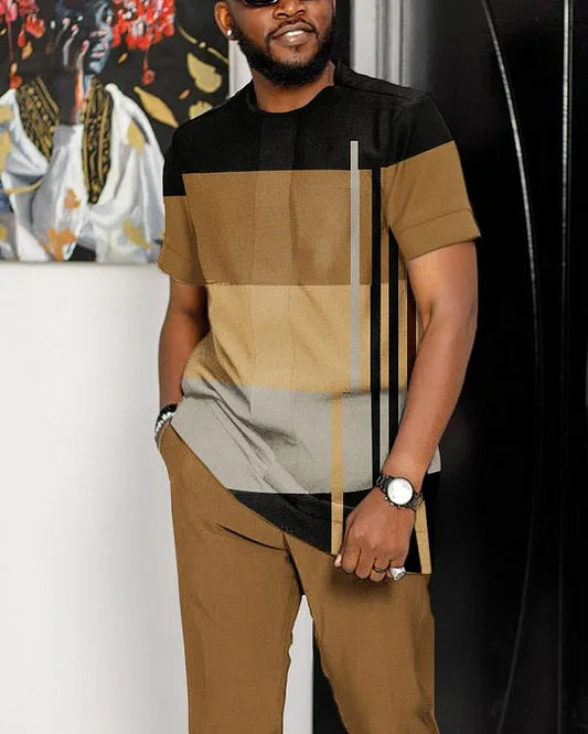 New Men'S Classic  Leisure 2-Piece Casual Loose Walking Suit