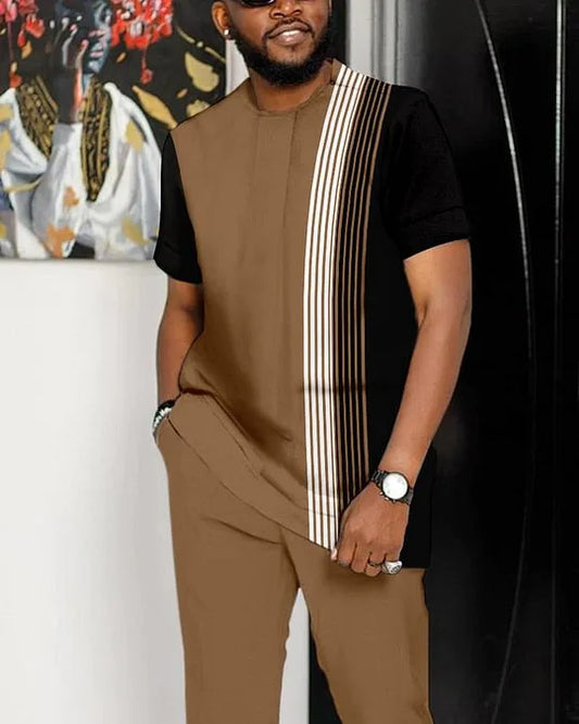 New Men'S Classic  Leisure 2-Piece Casual Loose Walking Suit