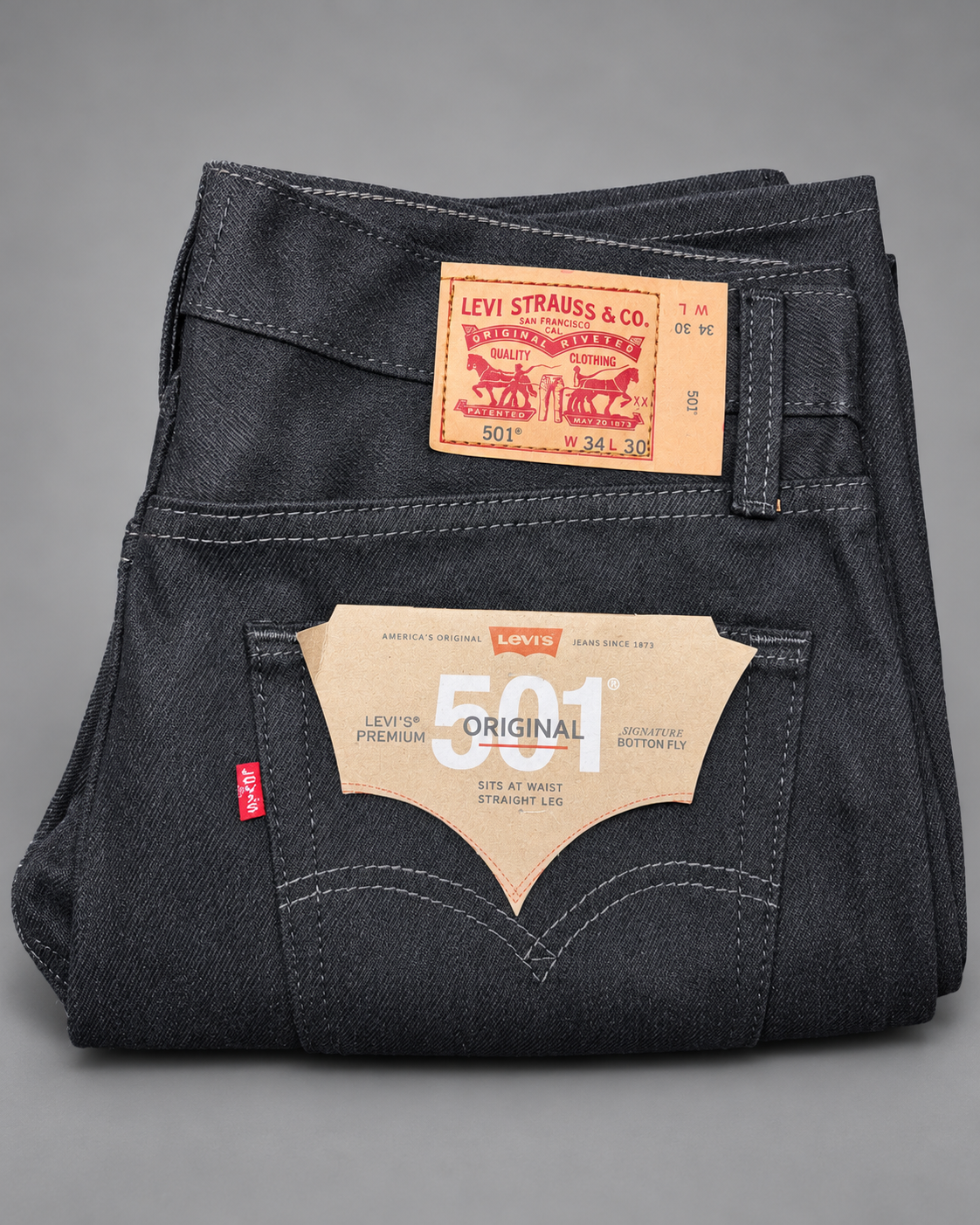LEVI'S ORIGINAL FIT 501 STRAIGHT LEG BUTTON-FLY