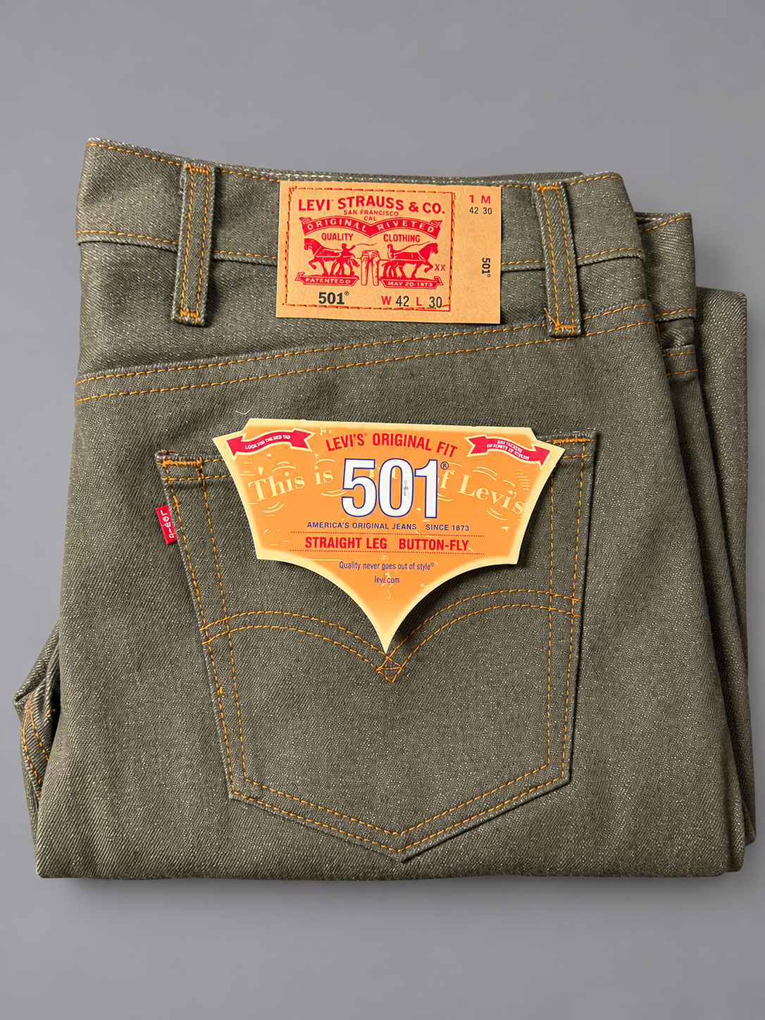 LEVI'S ORIGINAL FIT 501 STRAIGHT LEG BUTTON-FLY