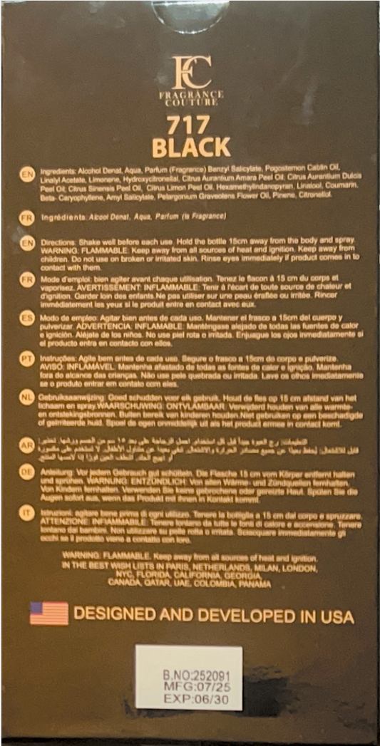 717 BLACK – Fragrance Couture (Men)