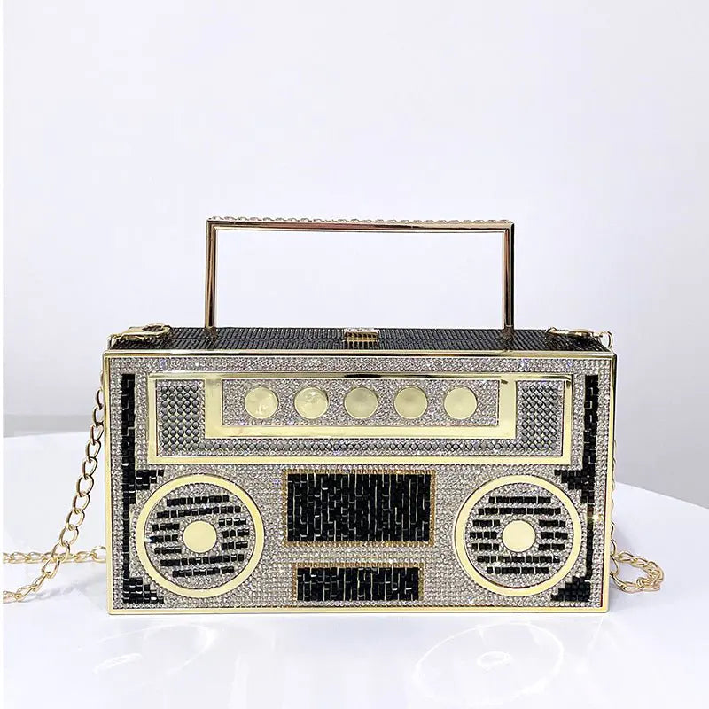 Radio Rhinestone Handbag