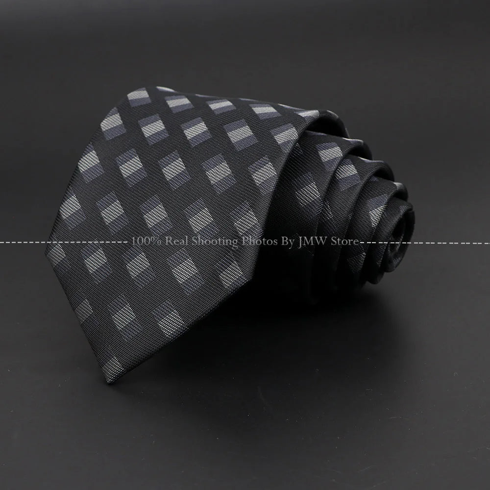 New Design Wedding Men Tie Grey Solid Striped Paisley Flower Neckties Men Business Dropshipping Groom Collar Accessories Gift