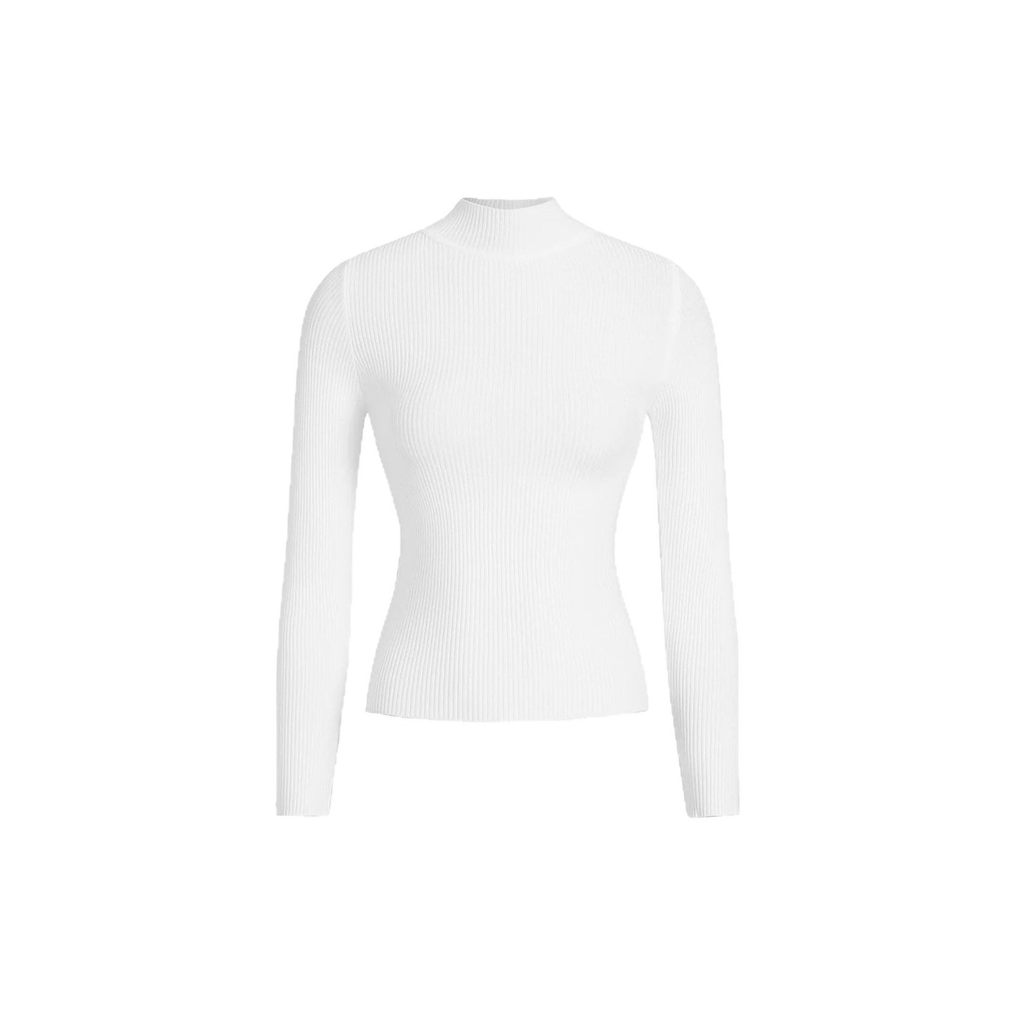 Tight-Fit Crew-Neck Knitted Top
