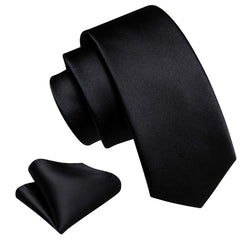 Business Black Silk Necktie Paisley Ties For Men