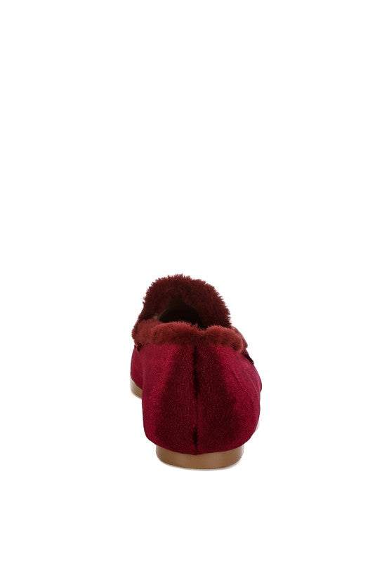 Bastian Fur Detail Velvet Loafers