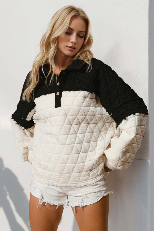 quilted Sweatshirt