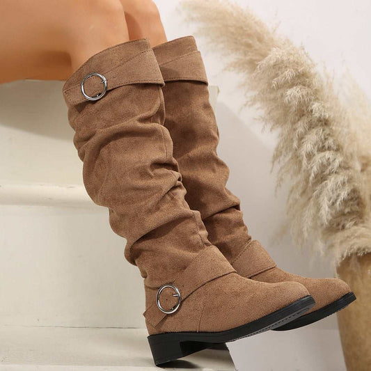 Toe Block Heel Boots