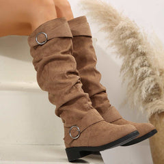 Toe Block Heel Boots