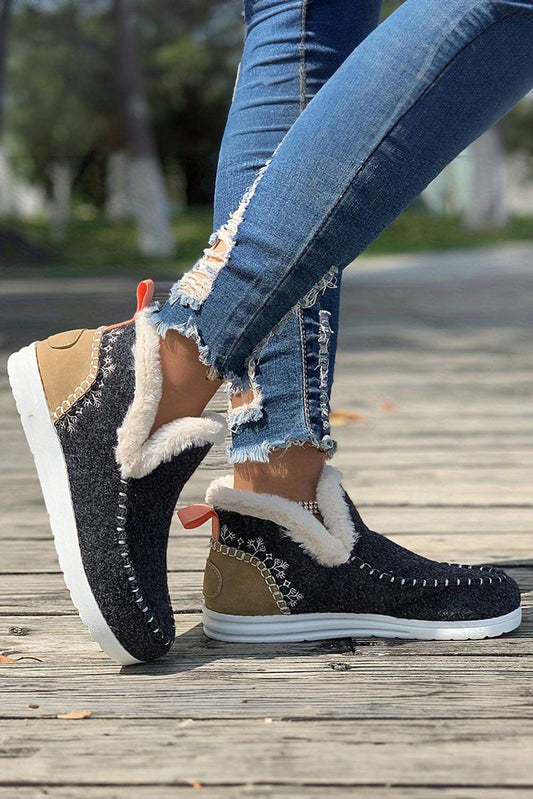 Plush Lined Anklet Boots