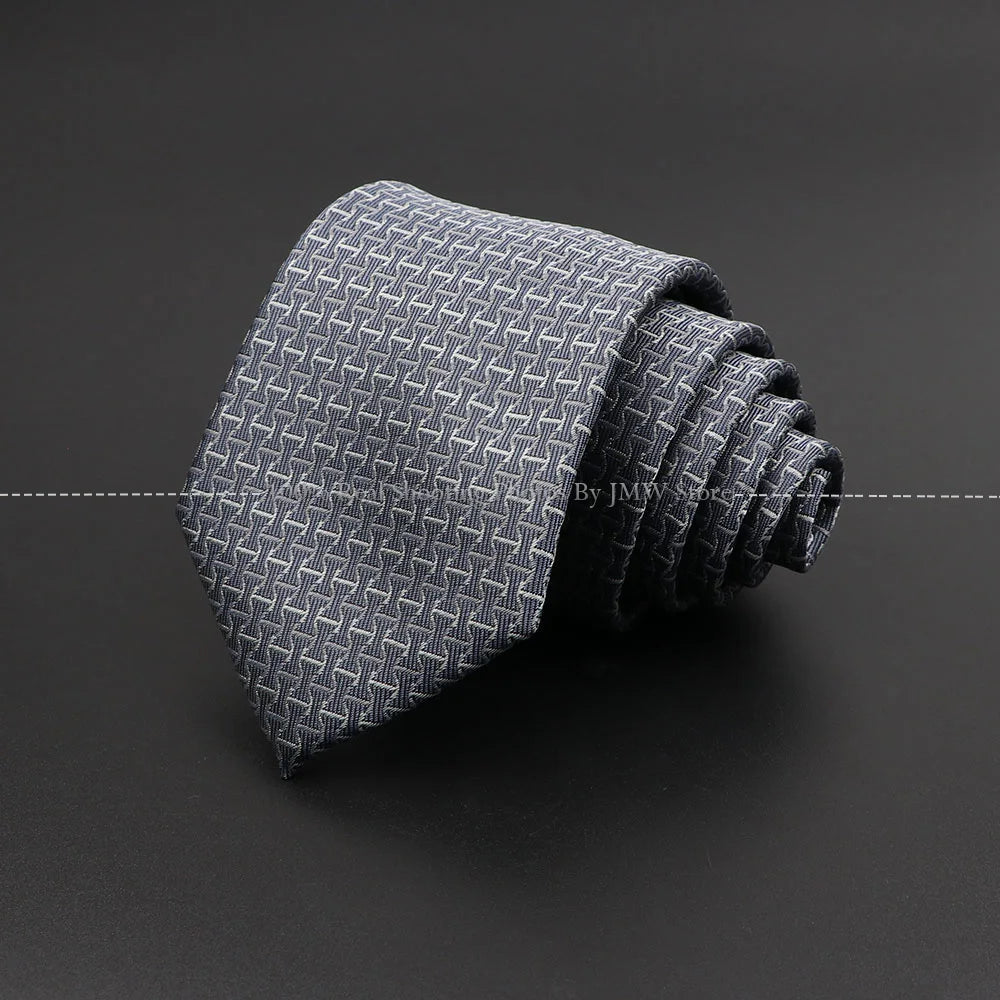 New Design Wedding Men Tie Grey Solid Striped Paisley Flower Neckties Men Business Dropshipping Groom Collar Accessories Gift