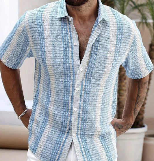 Slim-Fit 3D-Printed Short-Sleeve Shirt