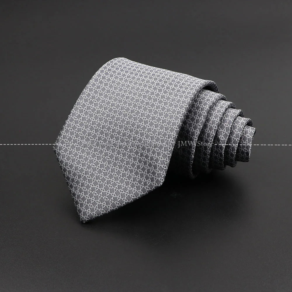 New Design Wedding Men Tie Grey Solid Striped Paisley Flower Neckties Men Business Dropshipping Groom Collar Accessories Gift