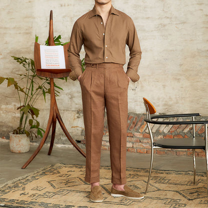 Long-Sleeved Collar Shirt