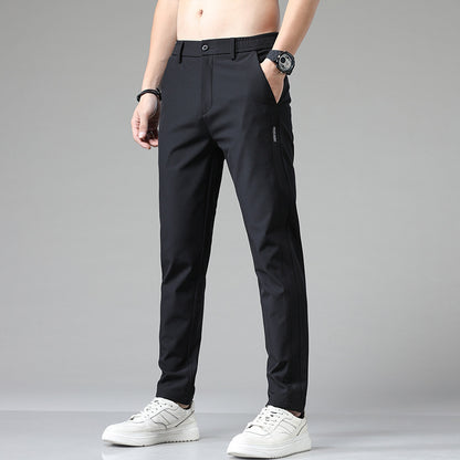 Ice Silk Fleece Casual Pants